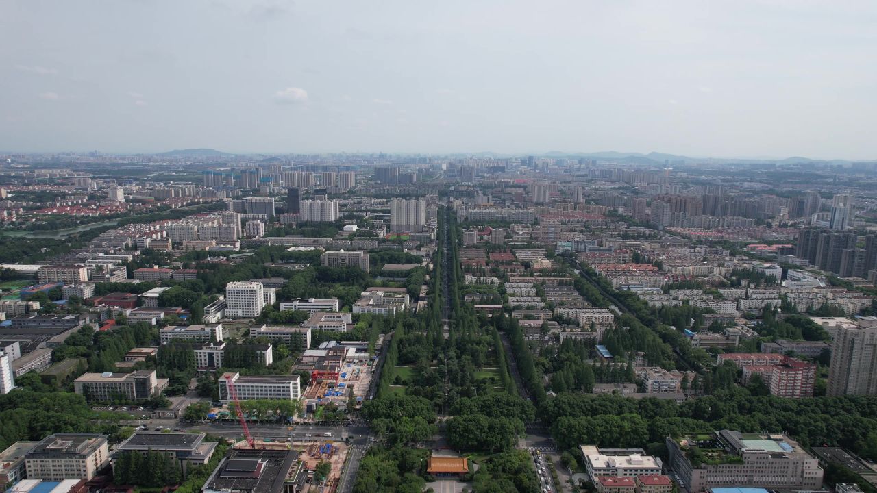 江苏南京城市风光航拍 