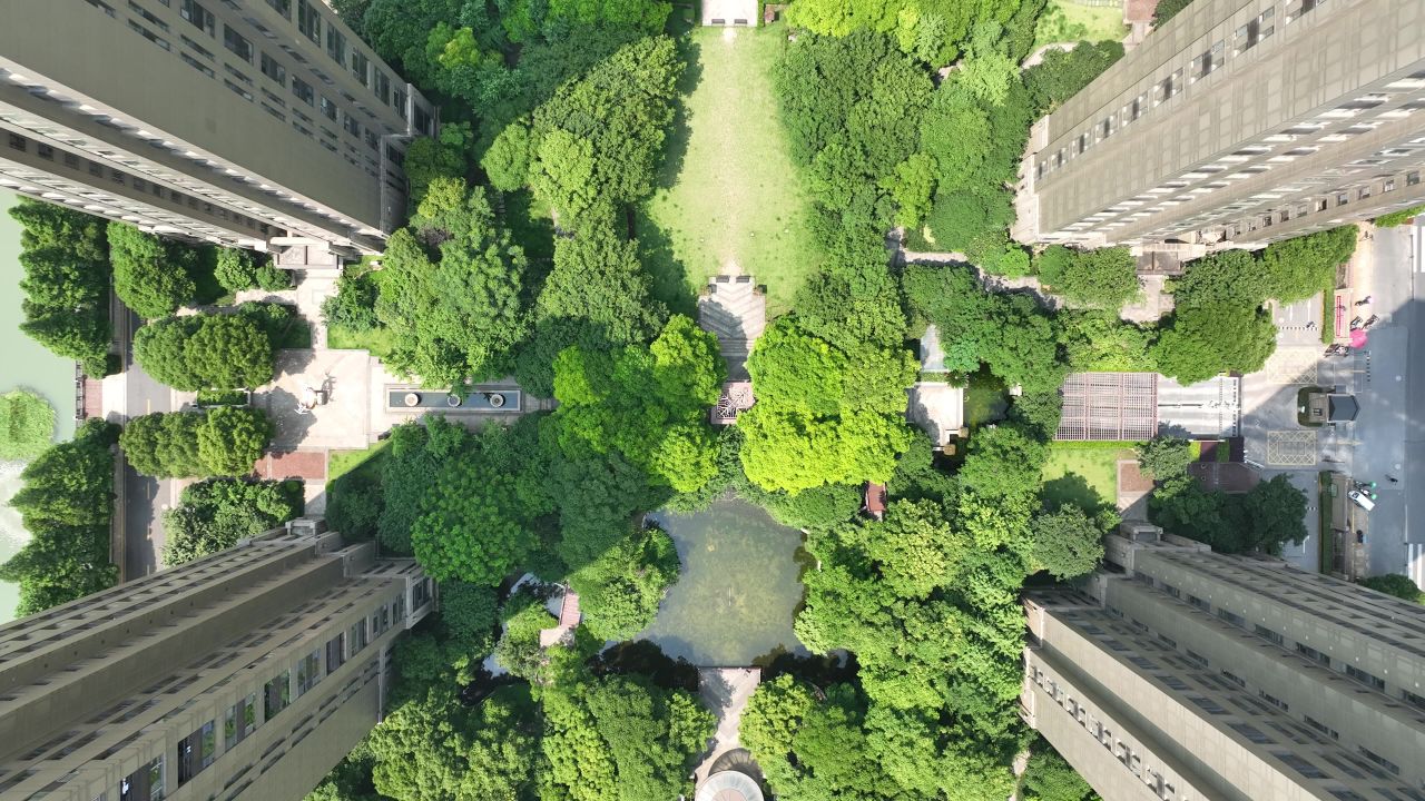 航拍昆山市区