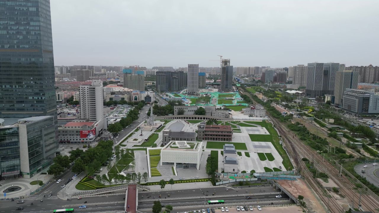  航拍石家庄正太广场