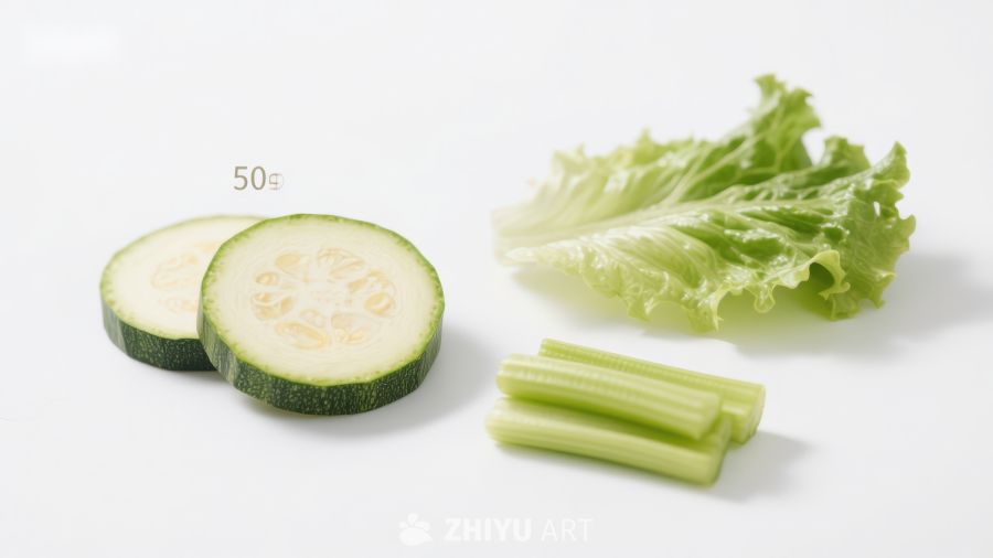 切片黄瓜生菜芹菜