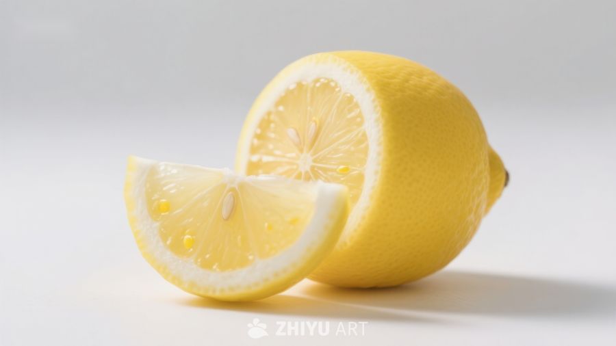 新鲜柠檬切片与整果展示 792