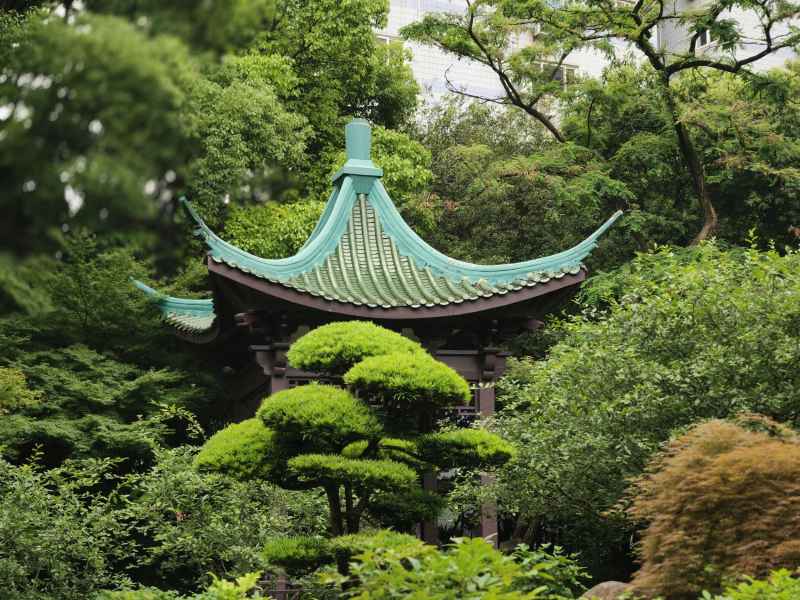 上海天山公园中式凉亭