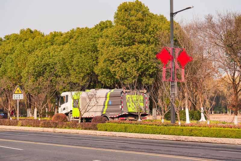 航拍昆山城镇道路风光新春氛围 35