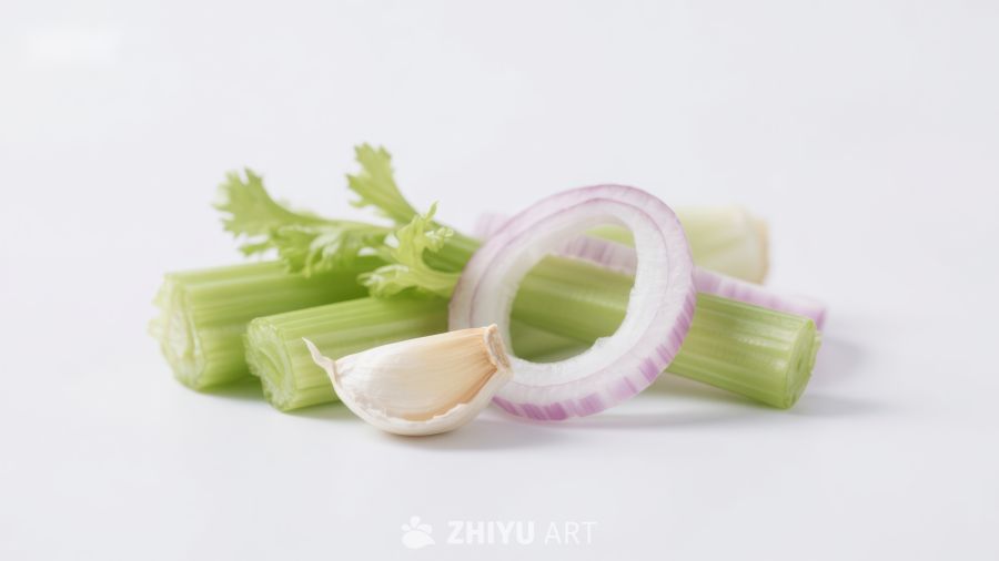 芹菜洋葱蒜瓣食材组合
