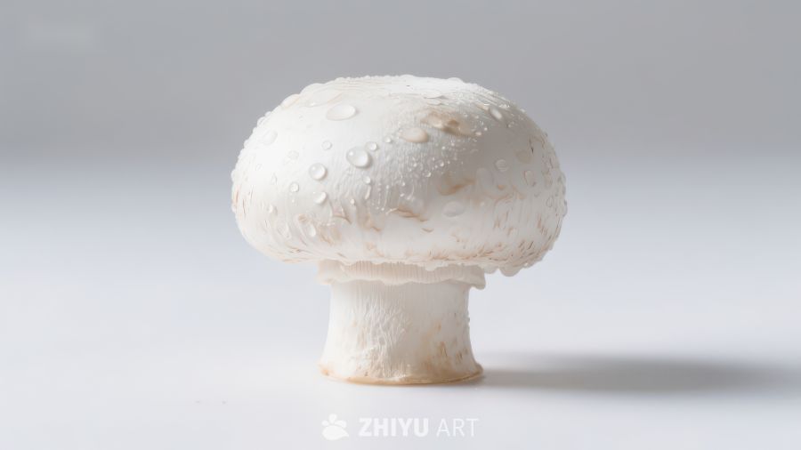 白色蘑菇特写