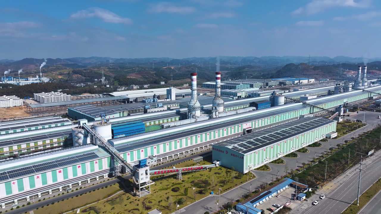 4k航拍工业园区  经济开发区 乡镇工厂