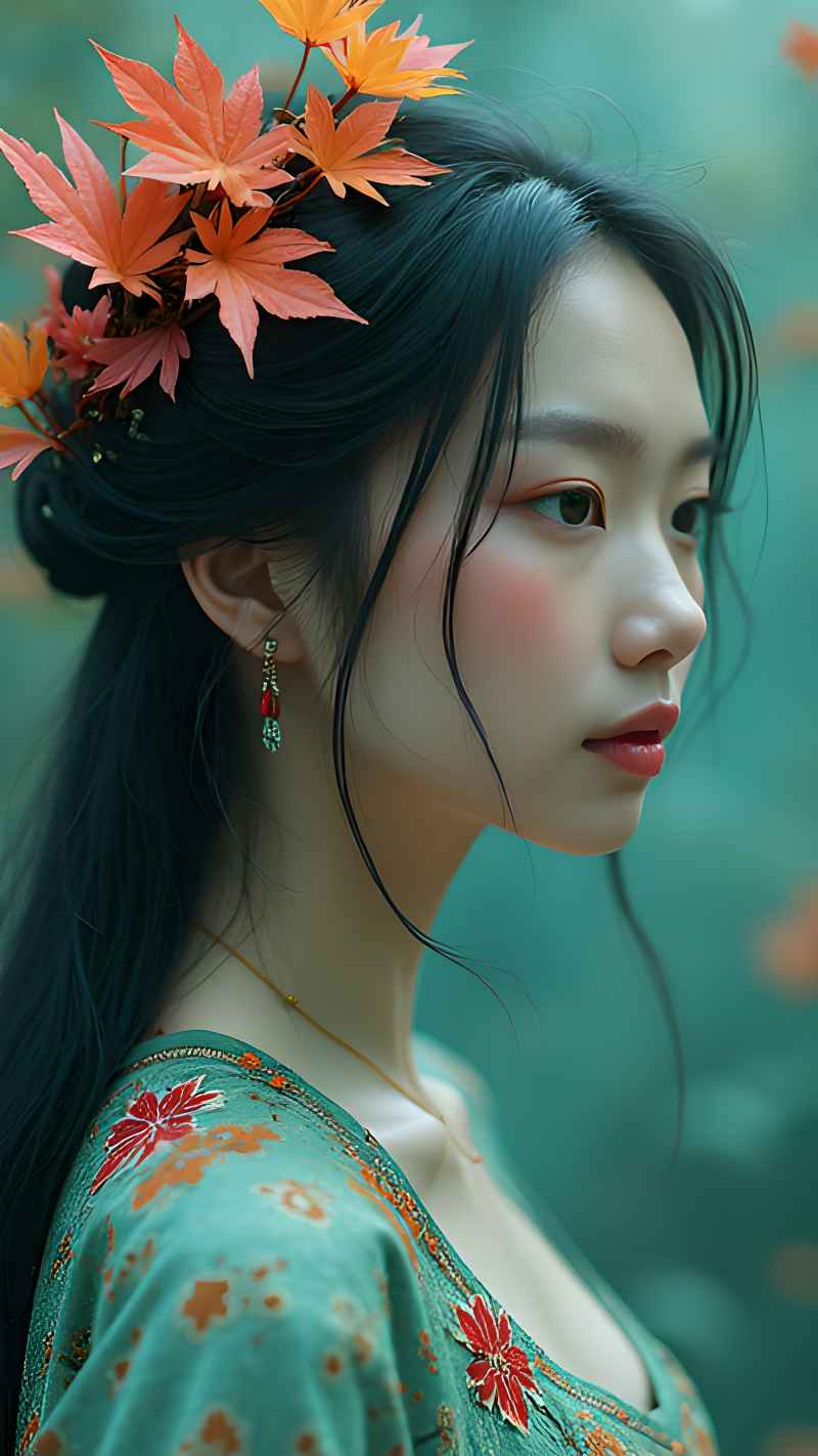 森林系列五颜六色古风艺术美女 71
