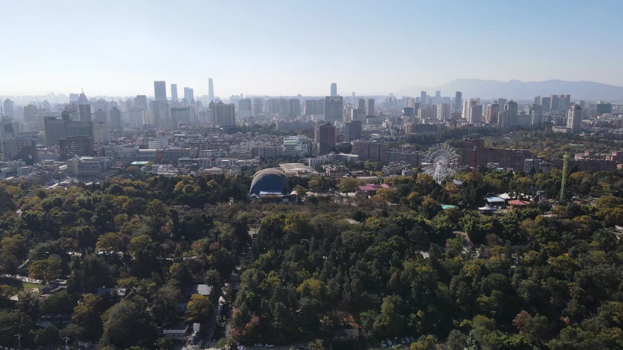 云南昆明动物园航拍