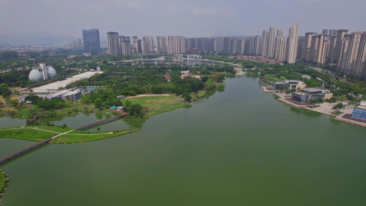 航拍漳州碧湖生态公园