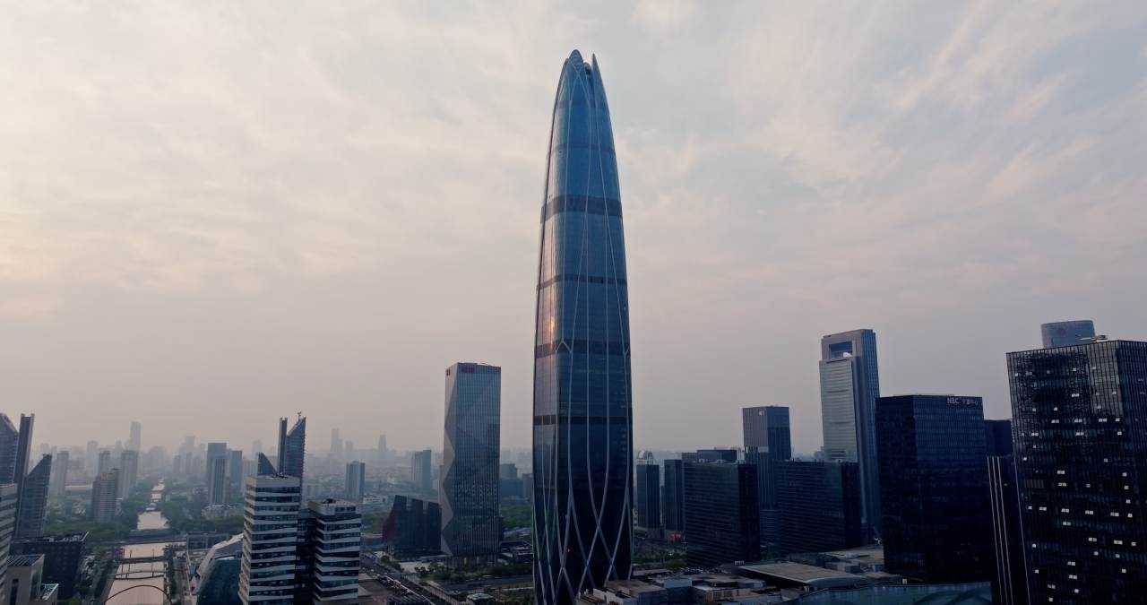 宁波城市建筑风光航拍 8