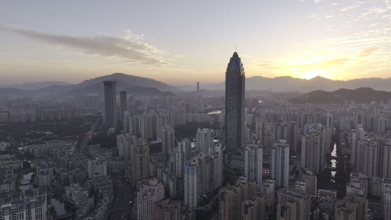 温州城市晚霞和夜景 4