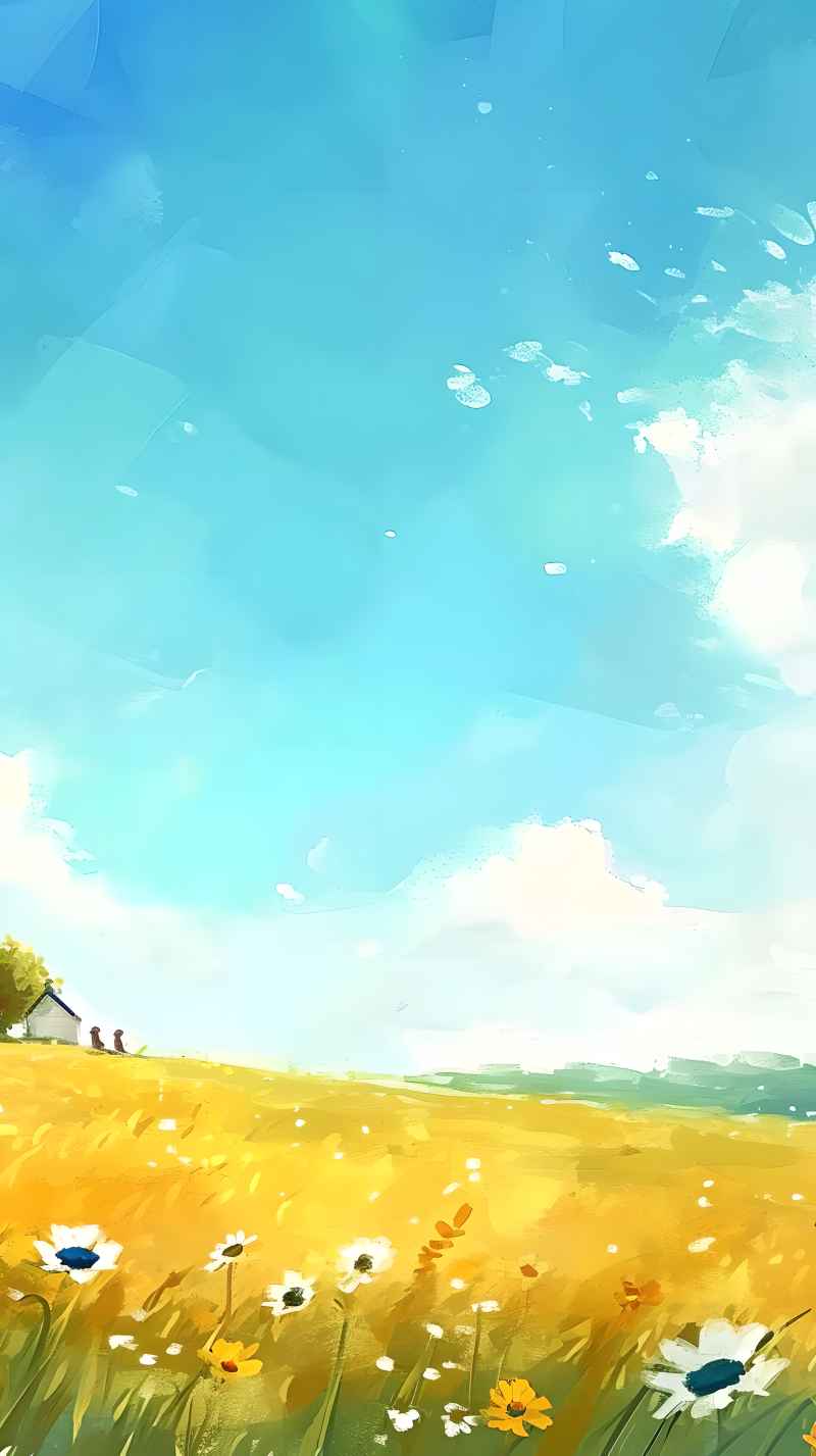 阳光的印象派丰富多彩水彩画 5