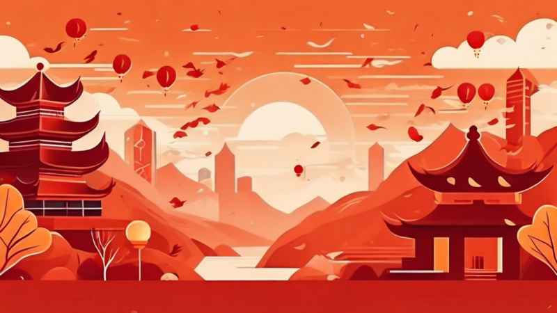 春节拜年守岁插画背景 10