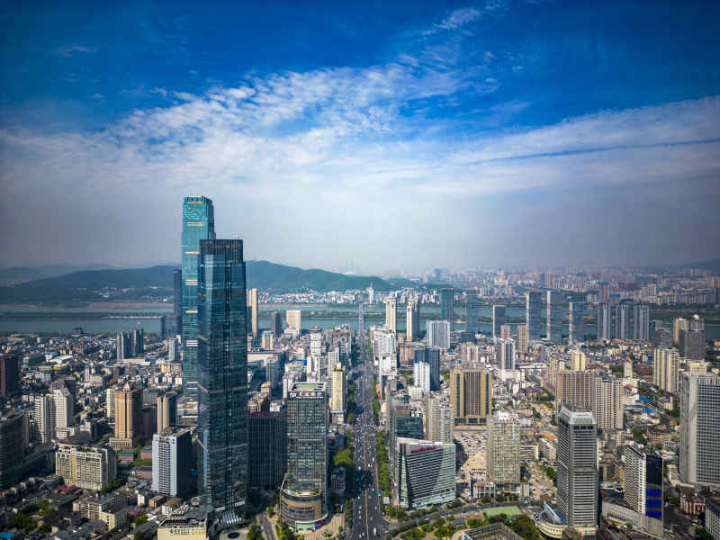  湖南长沙城市风光航拍摄影图