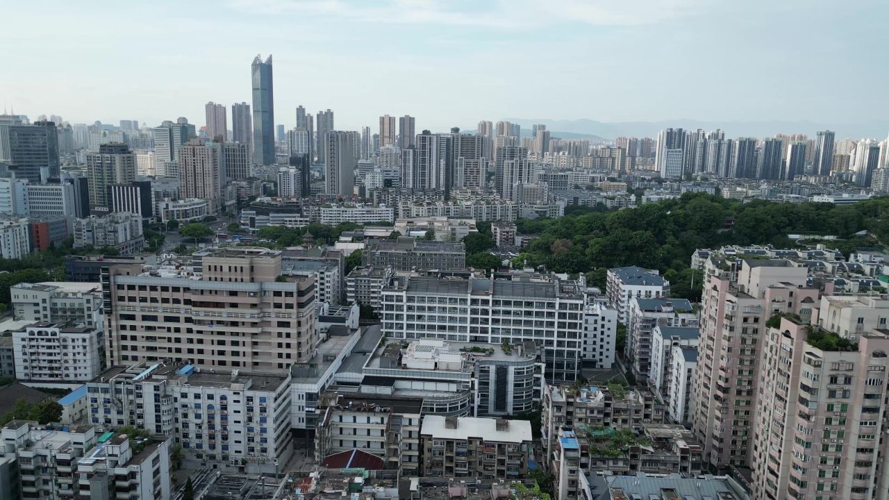 航拍福建福州城市建设福州风光