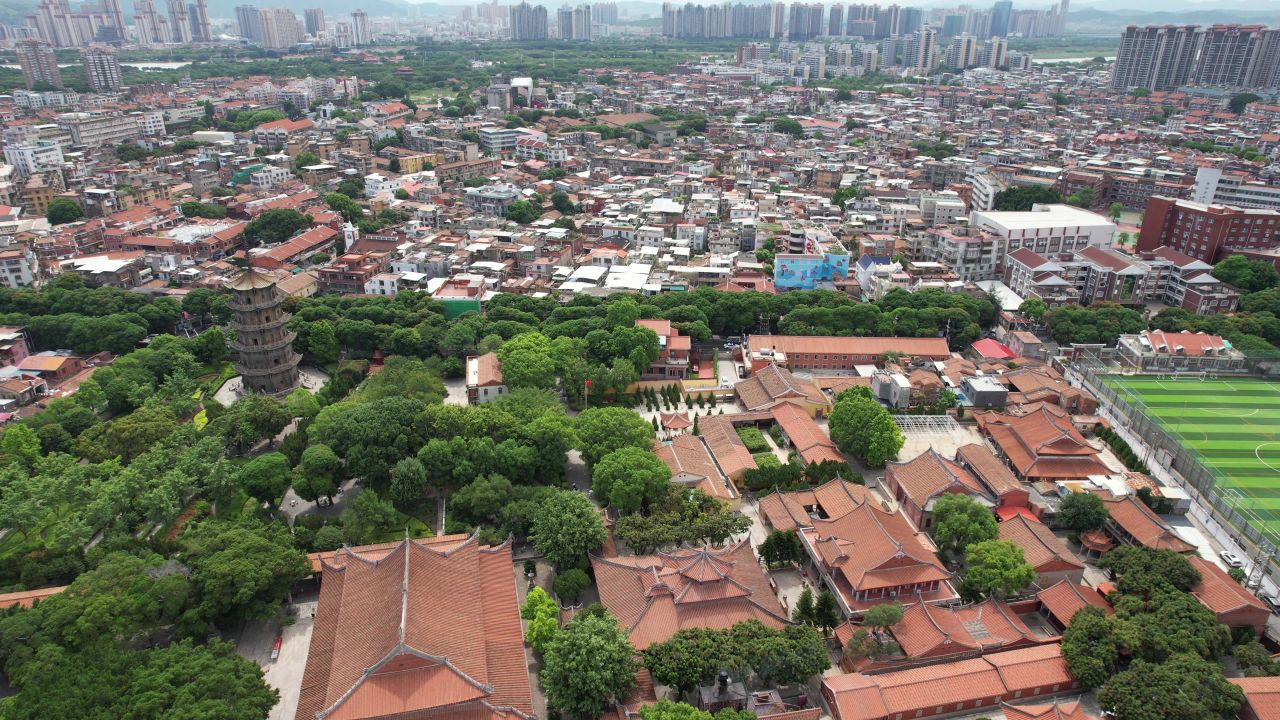 福建泉州城市风光地标建筑航拍