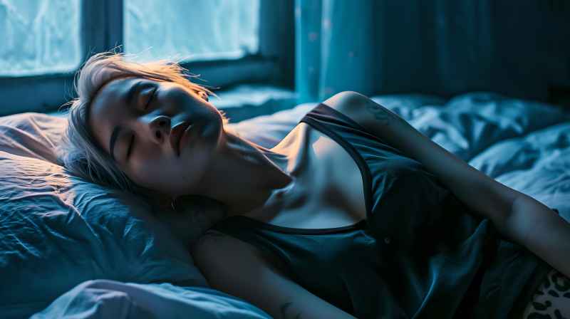 不同的睡姿的美女摄影图 97