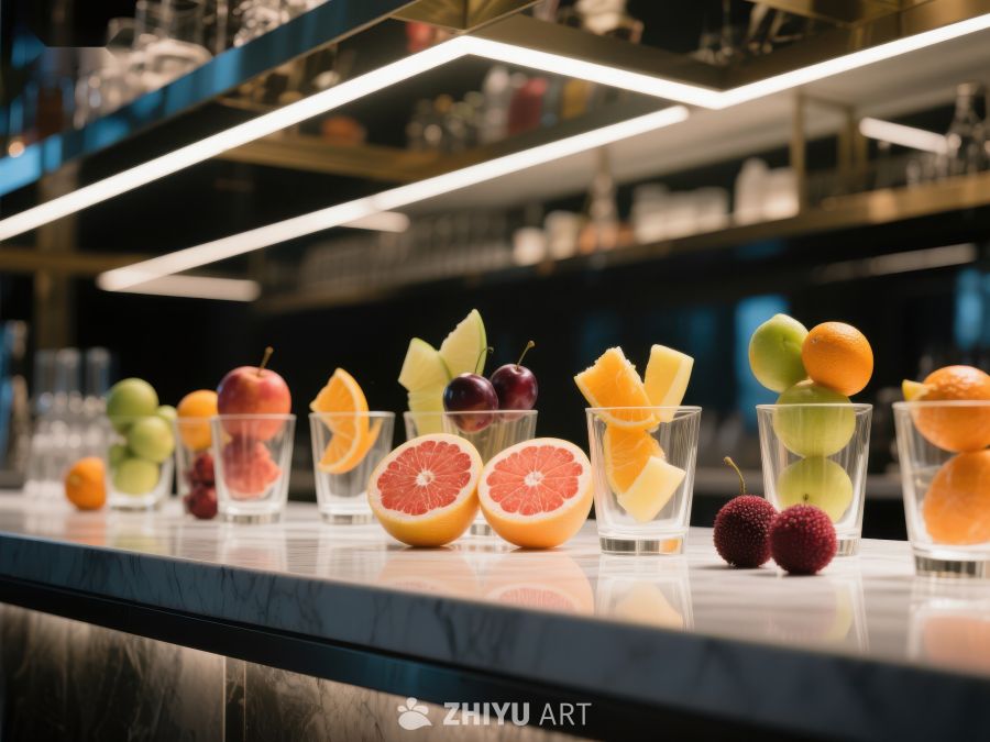 吧台上的新鲜水果与饮品 5