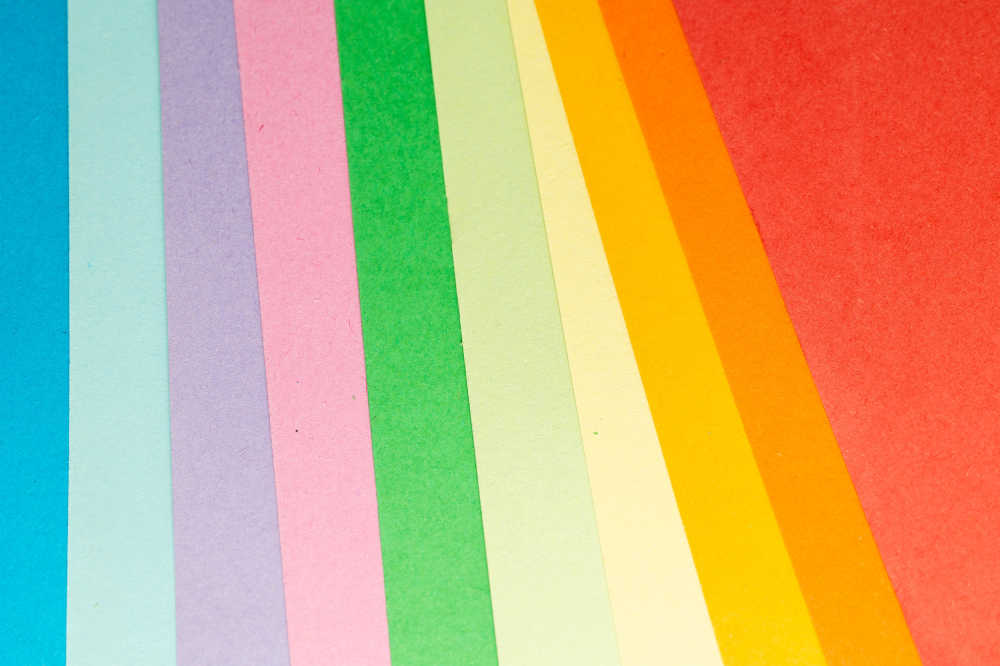 创意线条彩色的办公文具卡纸背景素材 18