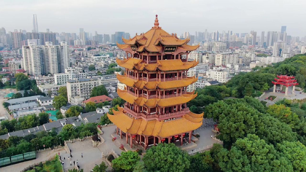  旅游景区武汉黄鹤楼5A景区竖屏