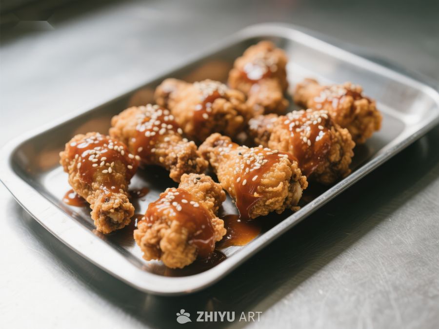 酱汁鸡翅，撒芝麻点缀 223