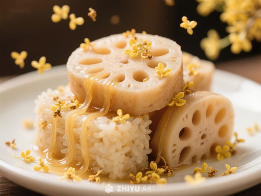 莲藕糯米配桂花蜜 486