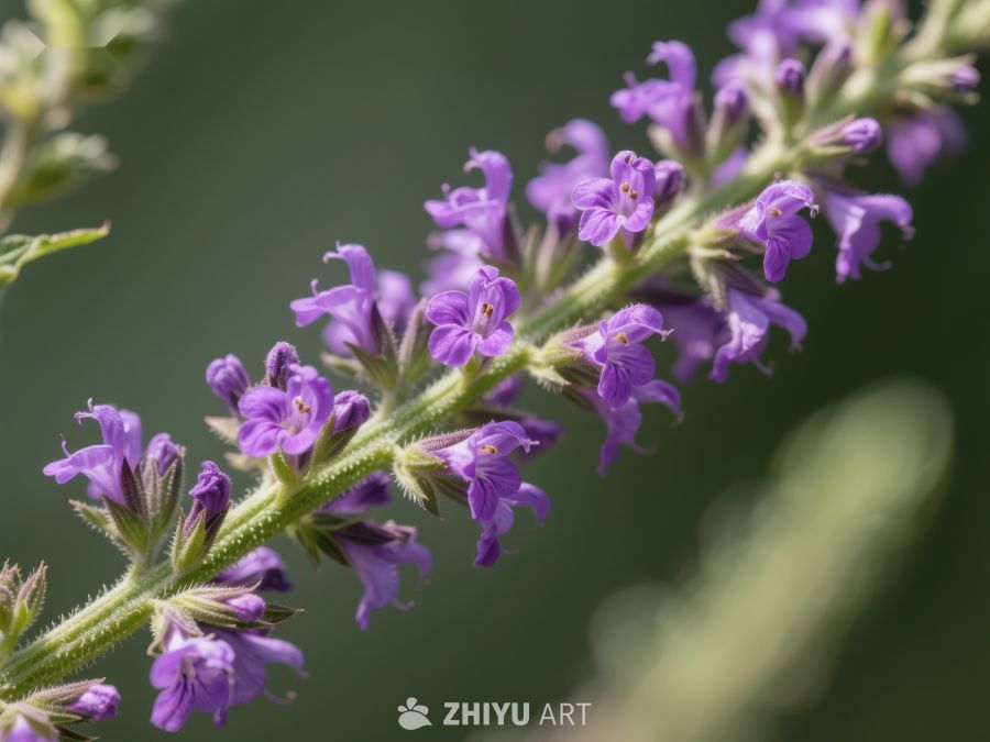 紫色小花簇生枝头 738