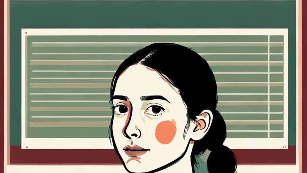 校园人像插画