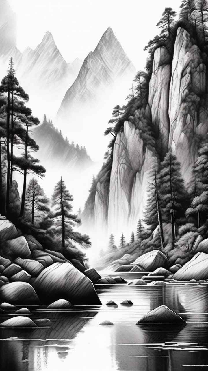 山水风景插画 48