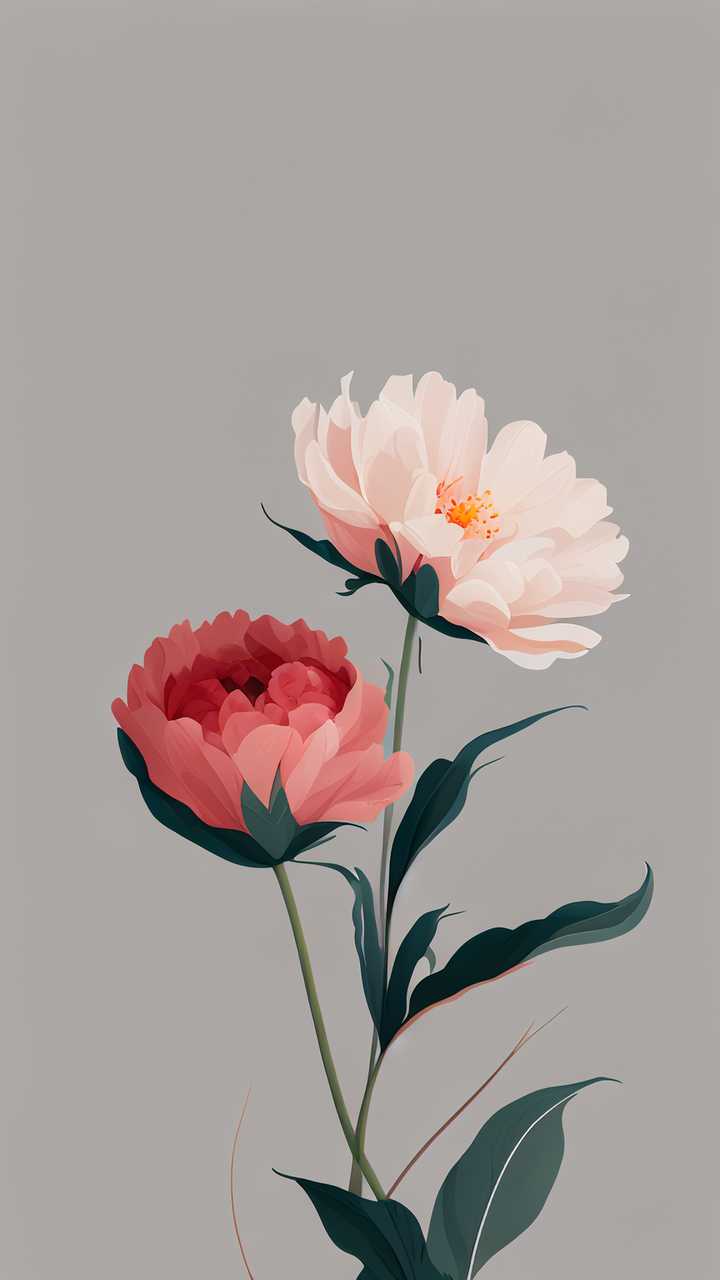 优雅超极简的花卉画