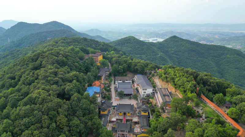 航拍湖北黄石东方山风景区