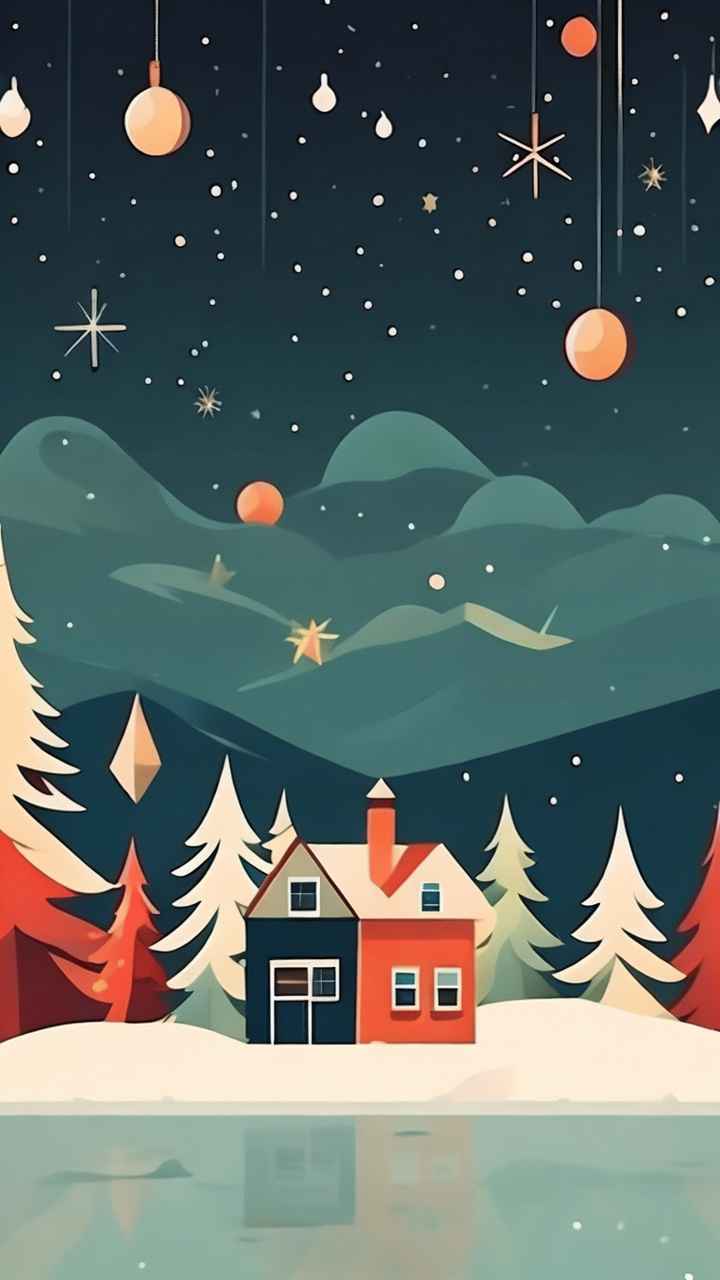 圣诞节插画背景图 38