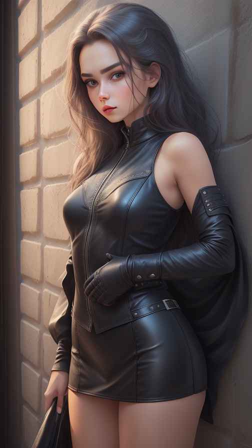 高级感女孩皮衣系列