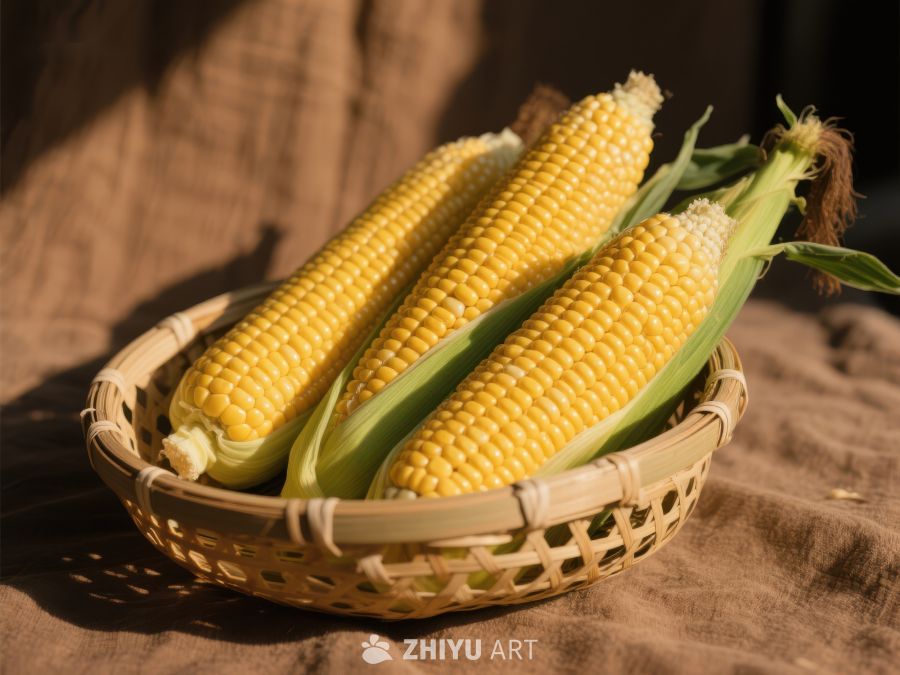 篮子里的三根新鲜玉米 189
