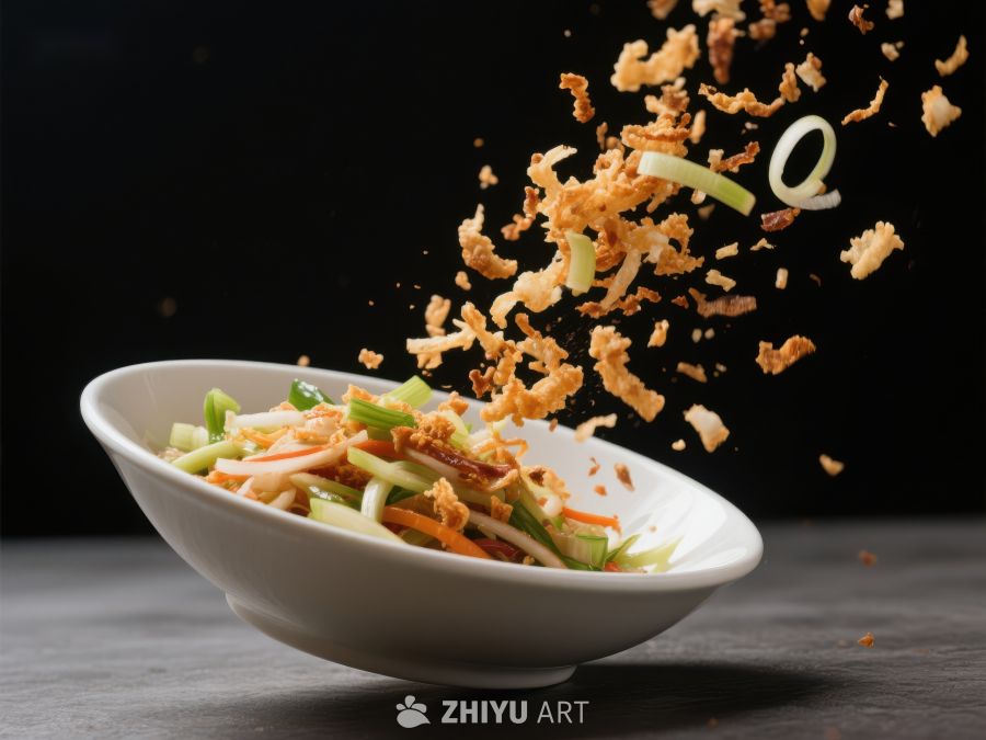 脆香蔬菜沙拉，食材空中飞舞 116