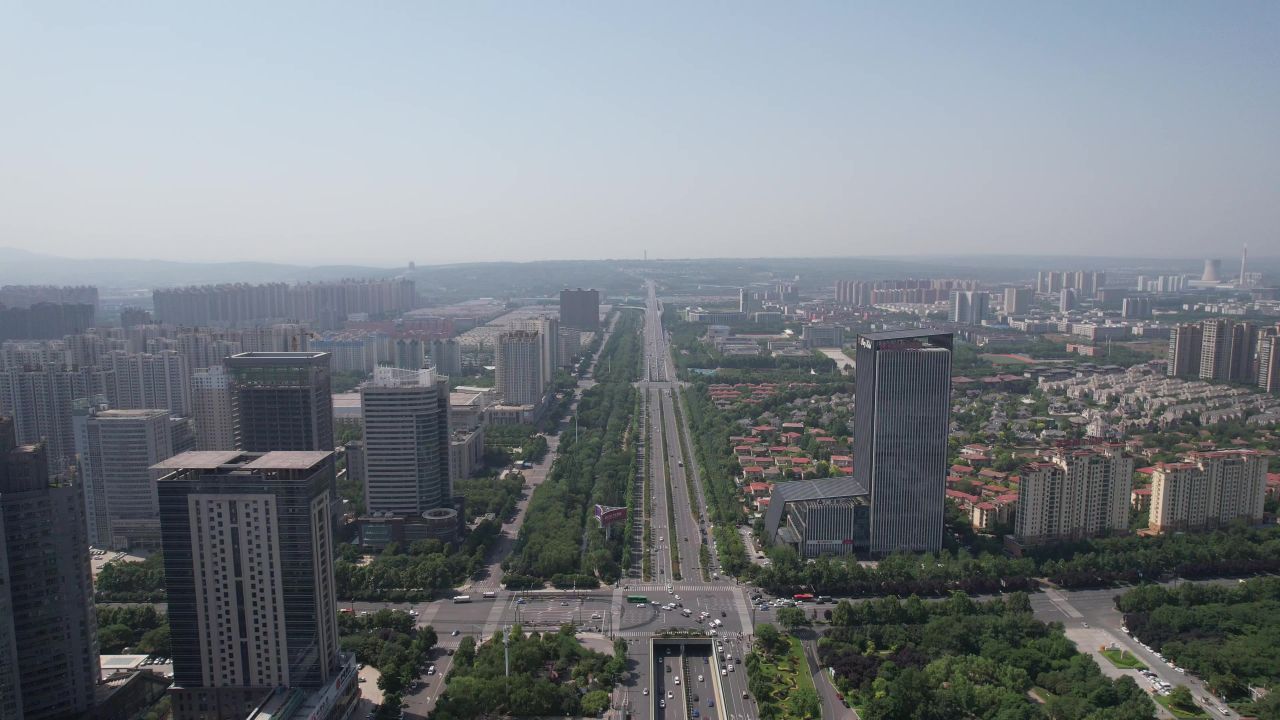 河南洛阳城市风光旅游景区航拍 