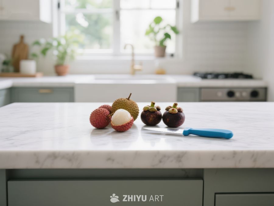 厨房台面上的龙眼和榴莲 161