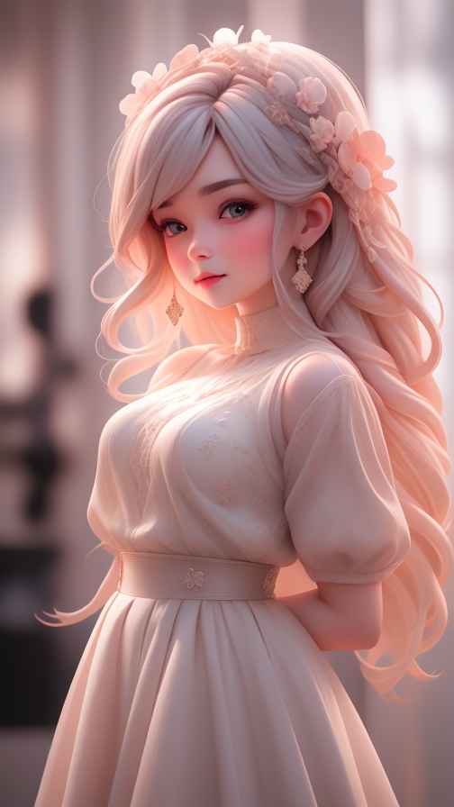 粉色女孩治愈系