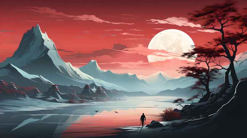 冬季唯美雪景创业插画 50