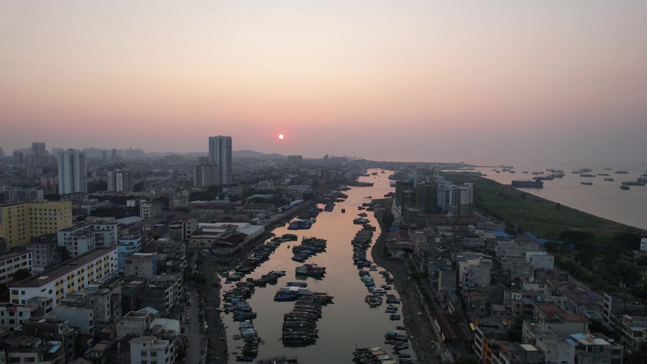 广西北海城市风光旅游景区航拍 