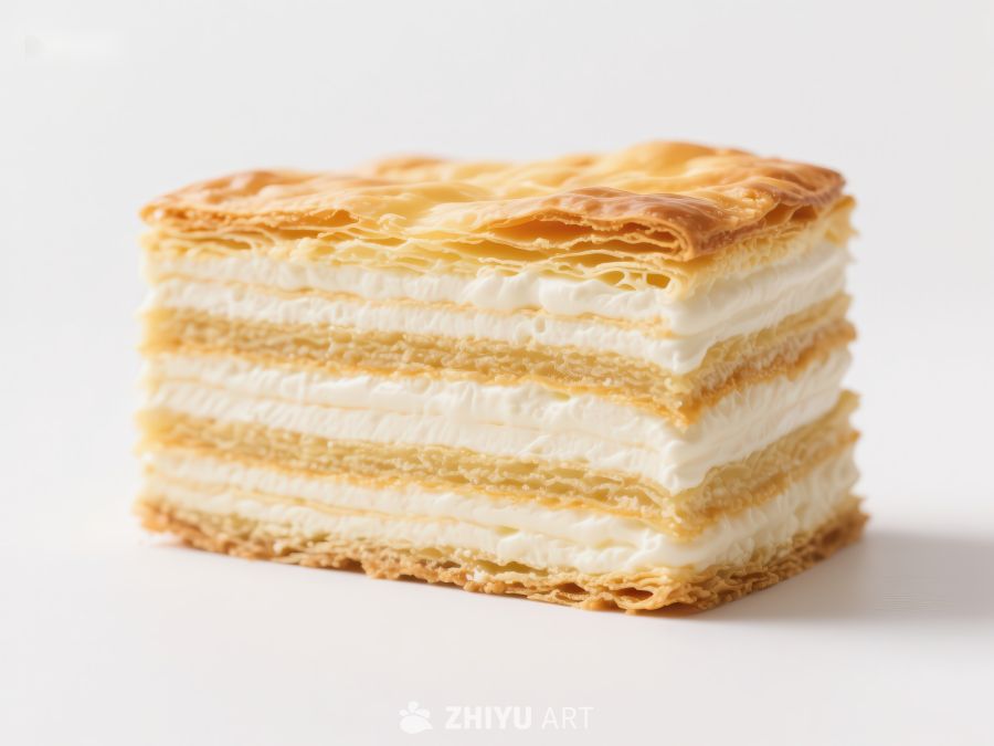 层层奶油酥皮蛋糕