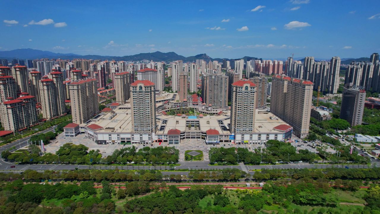 航拍漳州明发商业广场
