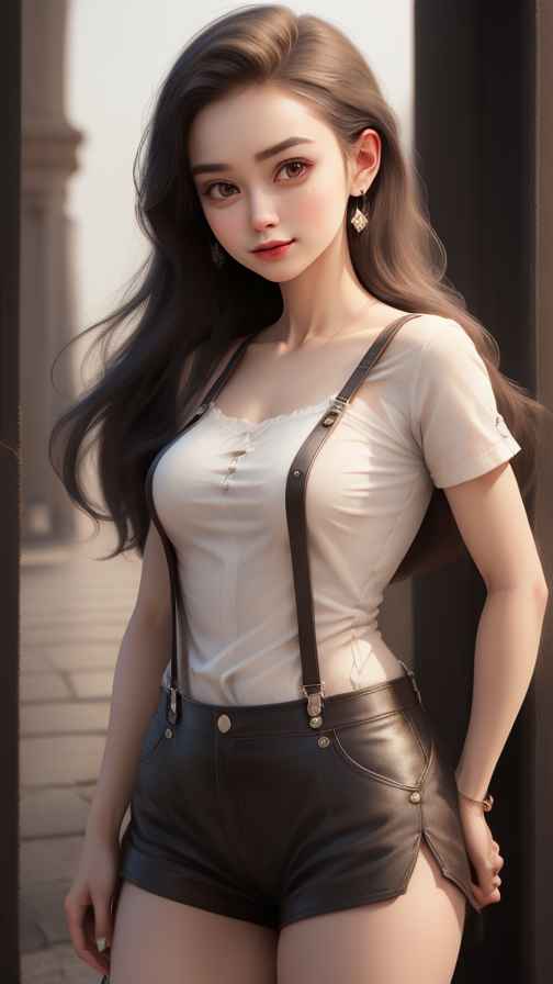 吊带美女