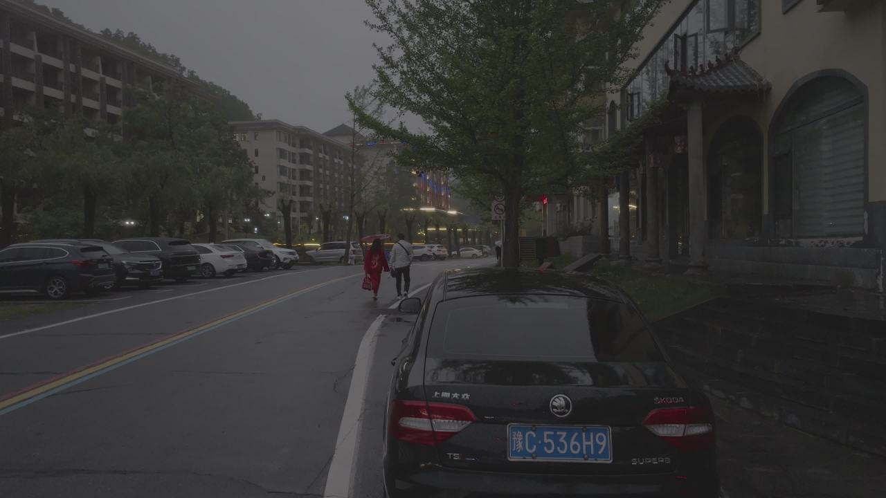 雨夜城市街景