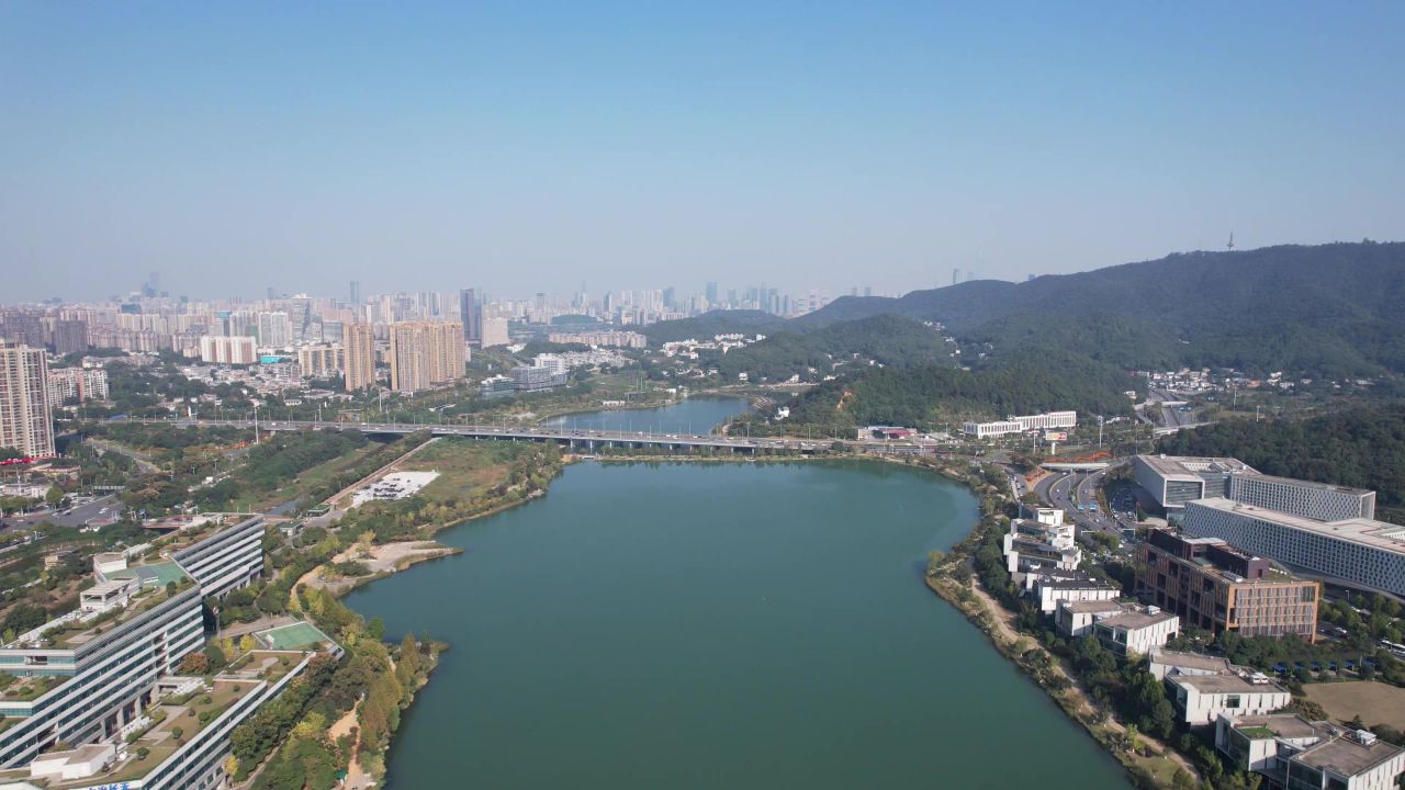 湖南长沙城市风光地标建筑航拍 