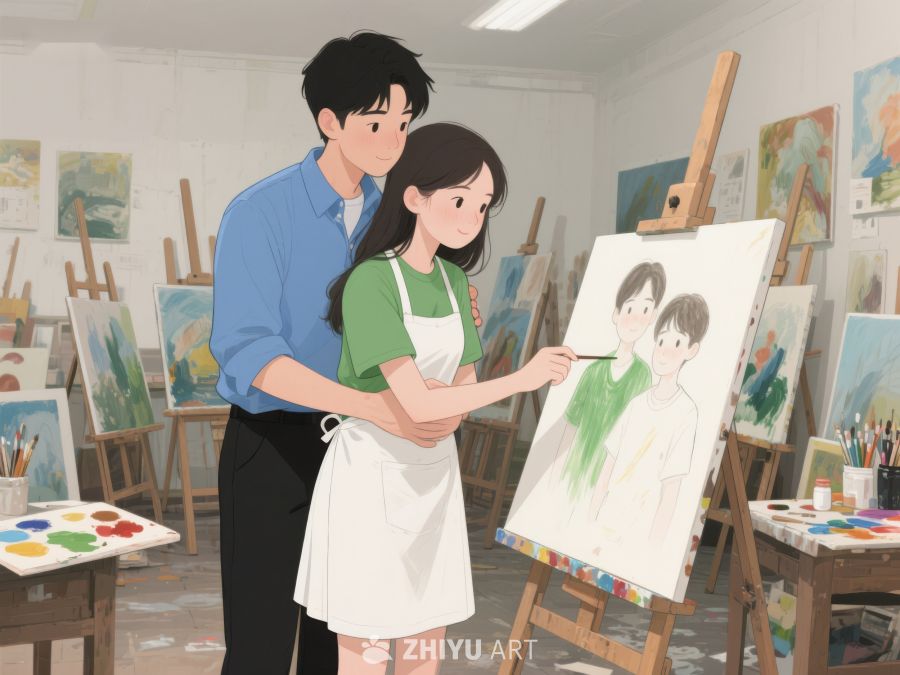 情侣共同创作画作 496