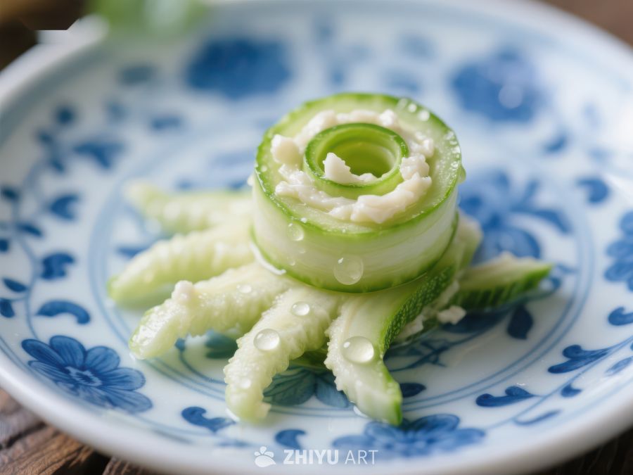 清新黄瓜卷配酸奶酱 1244