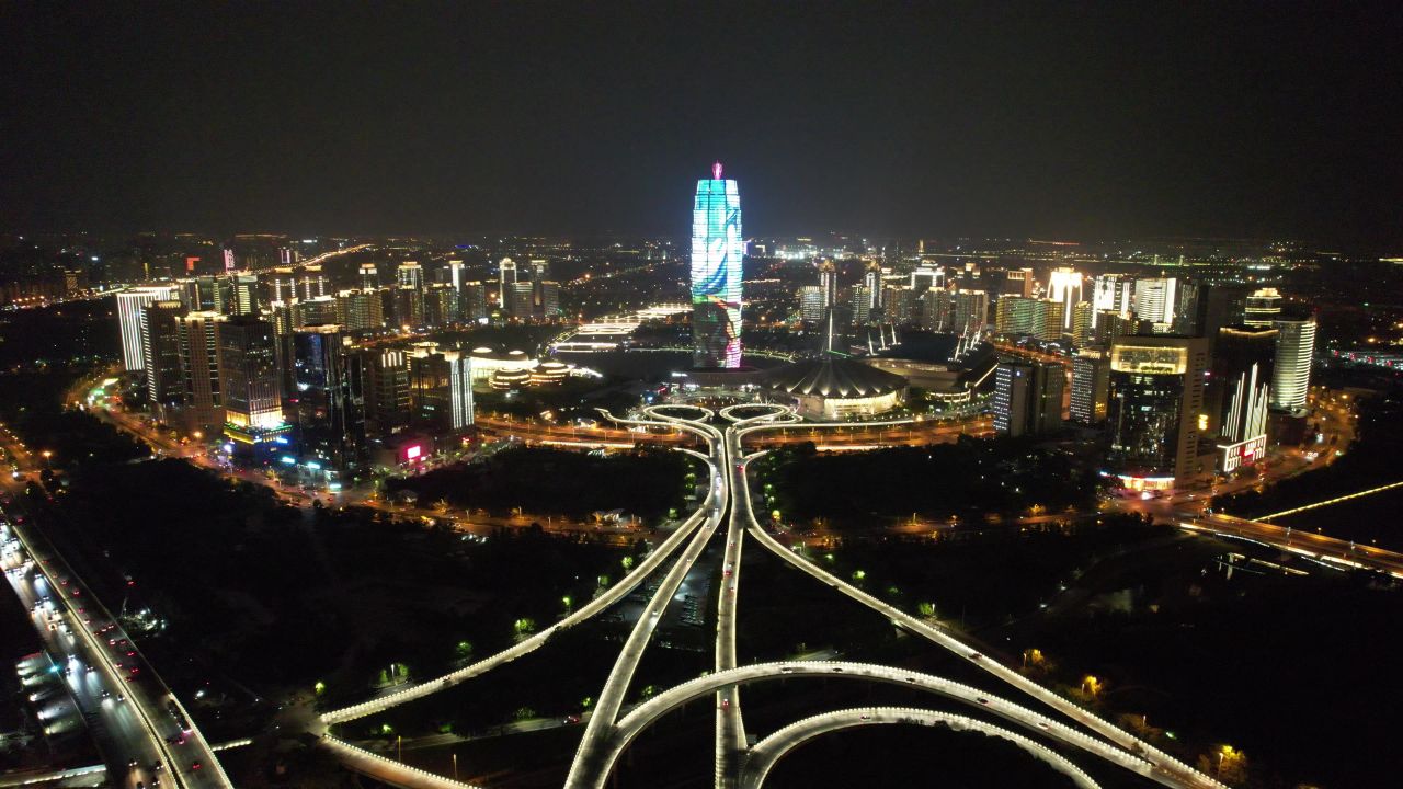 河南郑州城市风光航拍