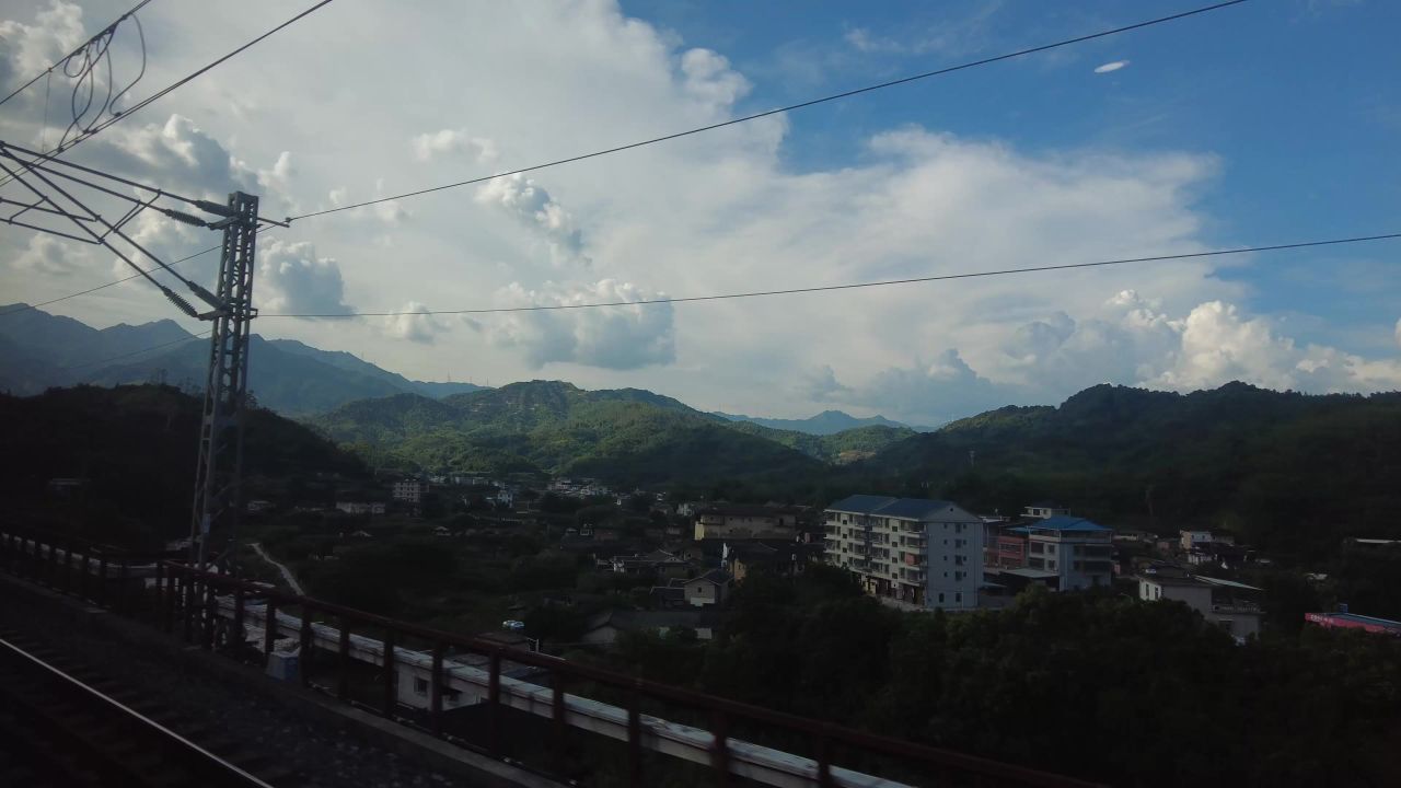 旅途火车高铁窗外风景风光实拍 
