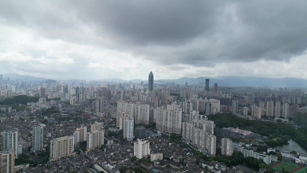  航拍温州鹿城区城市建设